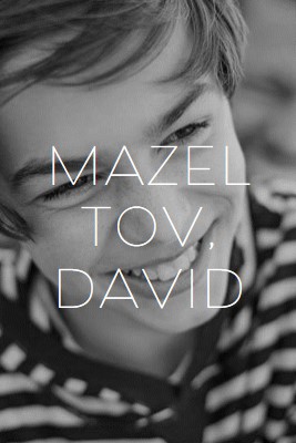 Mazel tov bar mitzvah black modern-simple