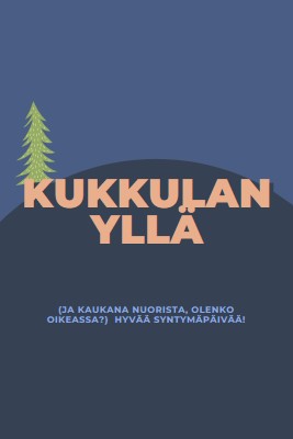 Kukkulan yli blue modern-bold