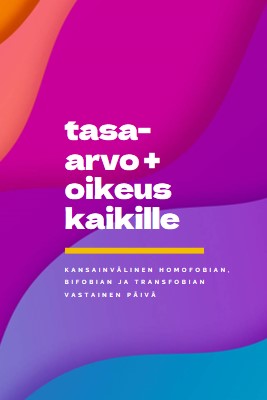 Kansainvälisen homofobian vastaisen päivän kunnia purple modern-bold