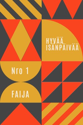 Numero yksi isä orange modern-geometric-&-linear