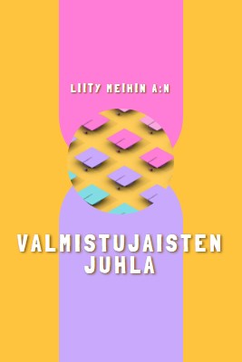 Liity valmistujaisten juhlaan yellow whimsical-color-block