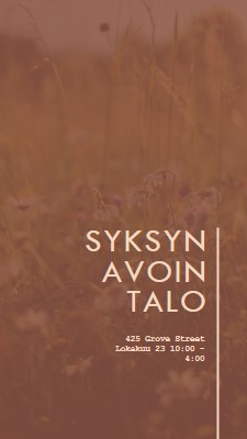 Syksyn avoin talo brown modern-simple