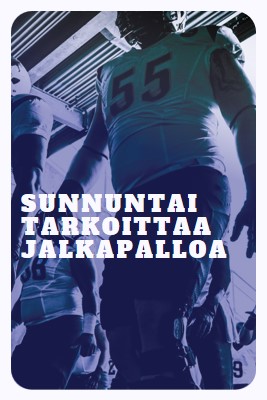 Sunnuntai tarkoittaa jalkapalloa purple modern-bold