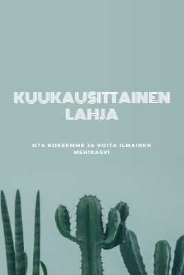 Kuukausittainen lahjakoe green modern-simple