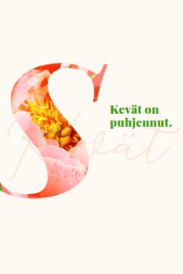 Kevätvalmistelu pink vintage-botanical