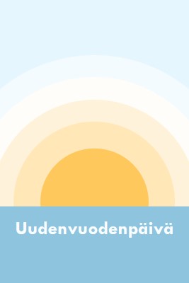 Uudenvuodenpäivän aurinko blue modern-simple