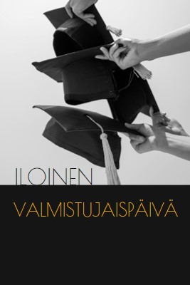 Hyvää valmistujaispäivää black modern-simple