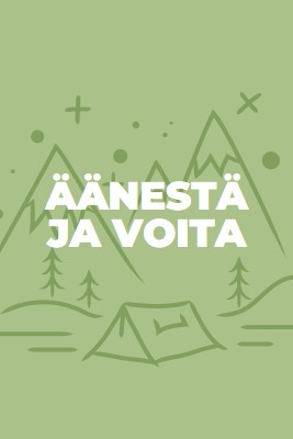 Äänestä ja voita green whimsical-line