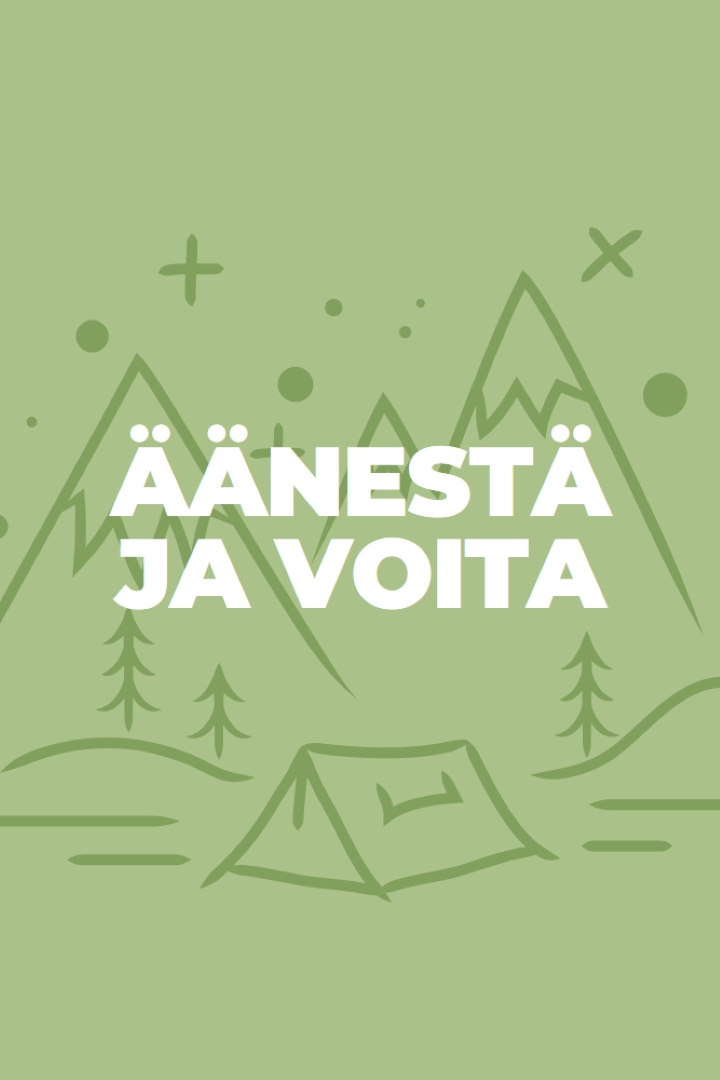Äänestä ja voita green whimsical-line