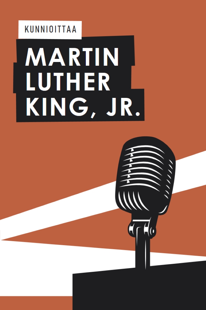 MLK Juniorin kunnioittaminen brown modern-bold