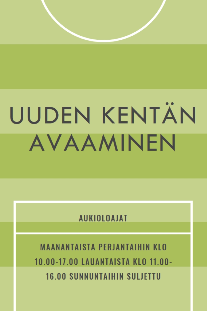 Kentän tavoitteet green modern-geometric-&-linear