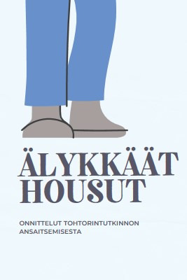 Älykkäät housut blue modern-color-block