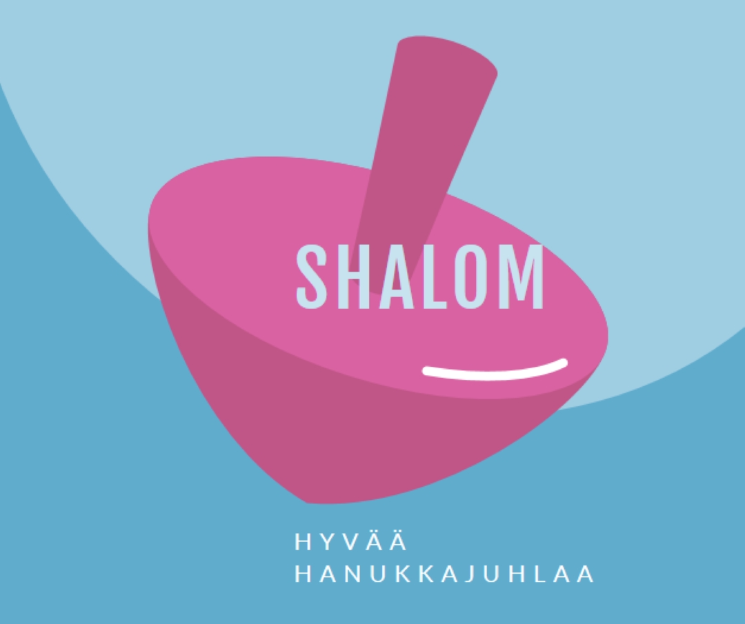 Hyvää hanukkajuhlaa blue modern-bold