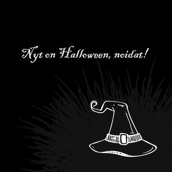 Nyt on Halloween black whimsical-line