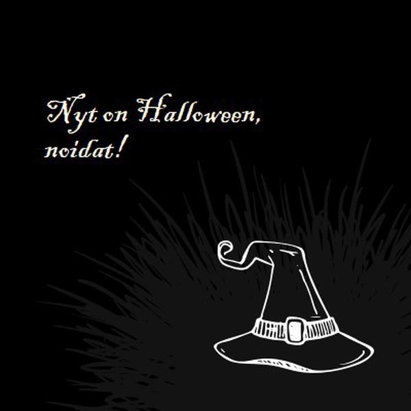 Nyt on Halloween black whimsical-line