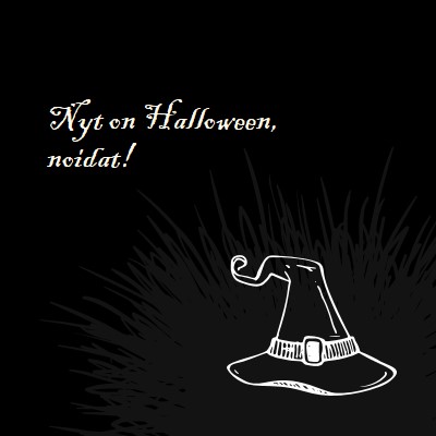 Nyt on Halloween black whimsical-line