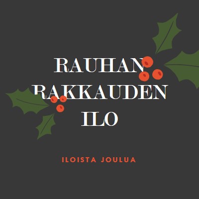 Rauha, rakkaus, ilo gray modern-simple