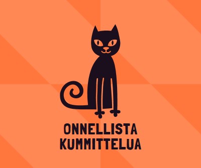 Onnellista kummittelua orange whimsical-color-block