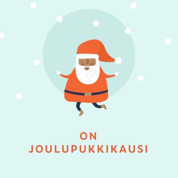 On joulupukkikausi blue whimsical-color-block