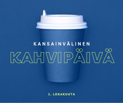 Kahvilakulttuuri blue modern-bold