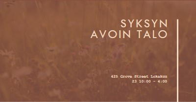 Syksyn avoin talo brown modern-simple