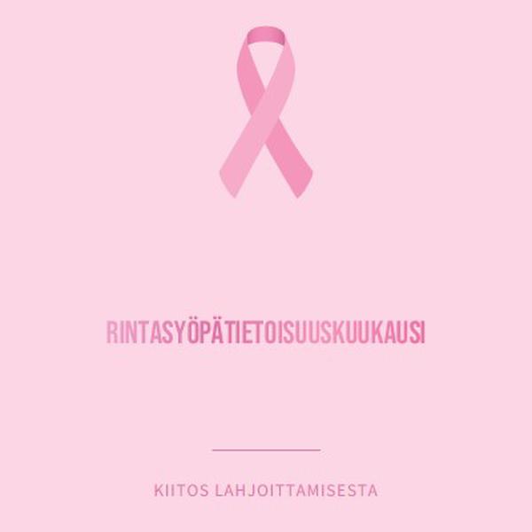 Rintasyöpätietoisuuskuukausi pink modern-simple