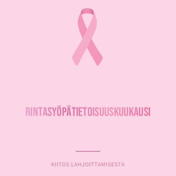 Rintasyöpätietoisuuskuukausi pink modern-simple