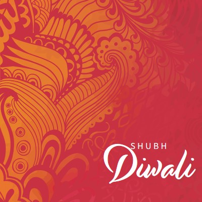 Onnellisin Diwali red modern-bold