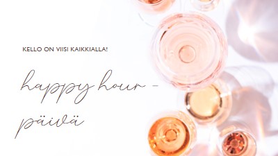 Kello viisi happy hour white modern-simple