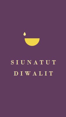 Diwalin siunaukset purple modern-simple