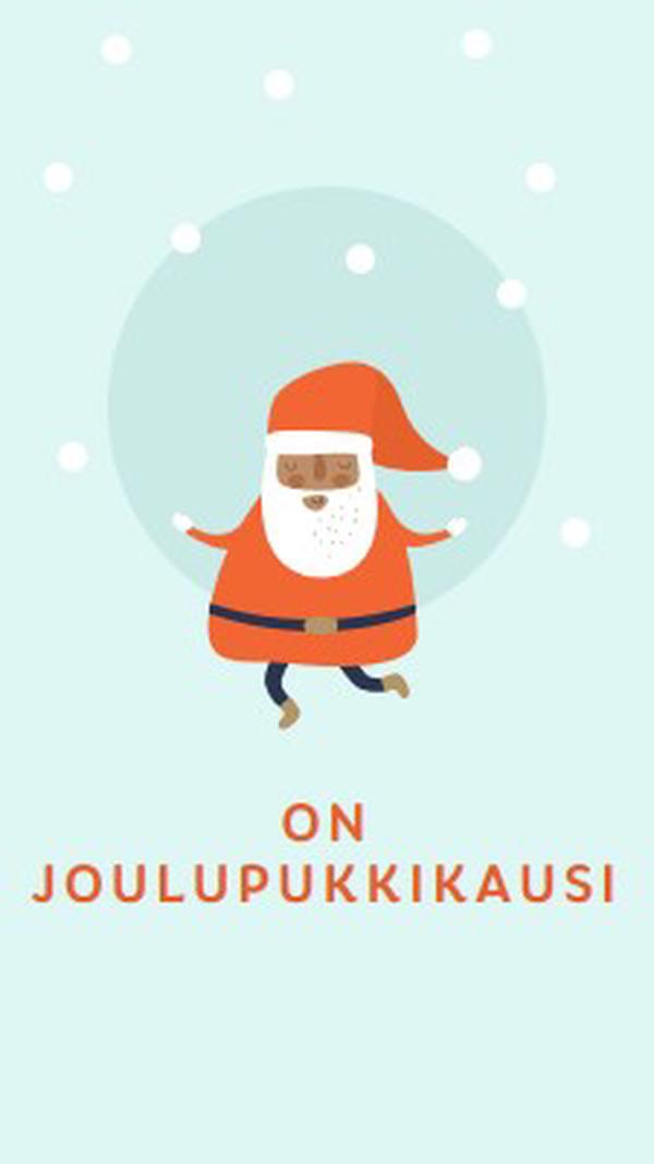 On joulupukkikausi blue whimsical-color-block