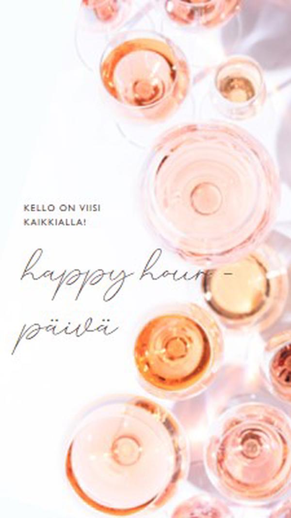 Kello viisi happy hour white modern-simple