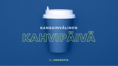 Kahvilakulttuuri blue modern-bold