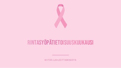 Rintasyöpätietoisuuskuukausi pink modern-simple