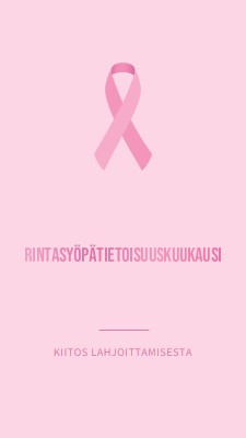 Rintasyöpätietoisuuskuukausi pink modern-simple