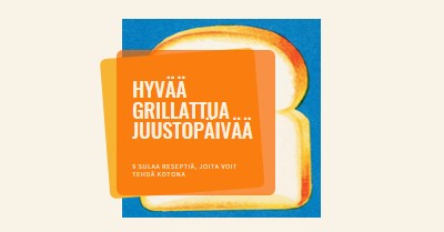 Hyvää grillattua juustopäivää orange modern-bold