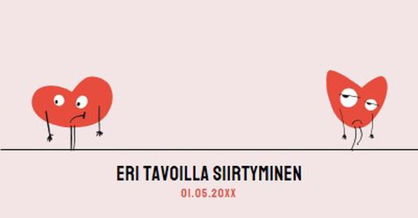 Eri tavoilla siirtyminen pink whimsical-line