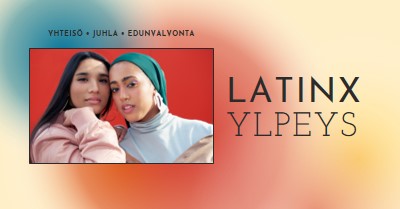 Latinx-yhteisön juhliminen red modern-bold