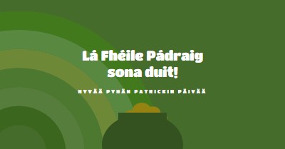 Hyvää Pyhän Patrickin päivää green vintage-retro