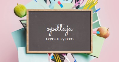 Opettajien arvostaminen pink modern-simple