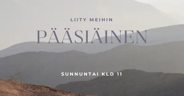 Liity seuraamme pääsiäissunnuntaina gray modern-simple