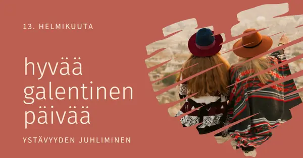 Naisten ystävyyssuhteiden juhliminen red modern-simple