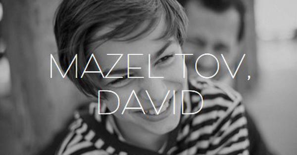 Mazel tov bar mitzvah black modern-simple