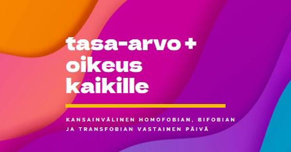 Kansainvälisen homofobian vastaisen päivän kunnia purple modern-bold