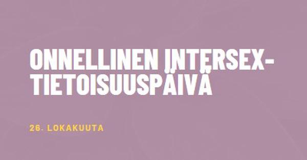 Hyvää intersex-tietoisuuspäivää purple modern-bold