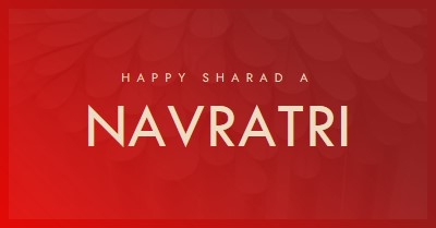 Happy Sharada Navaratri red modern-simple