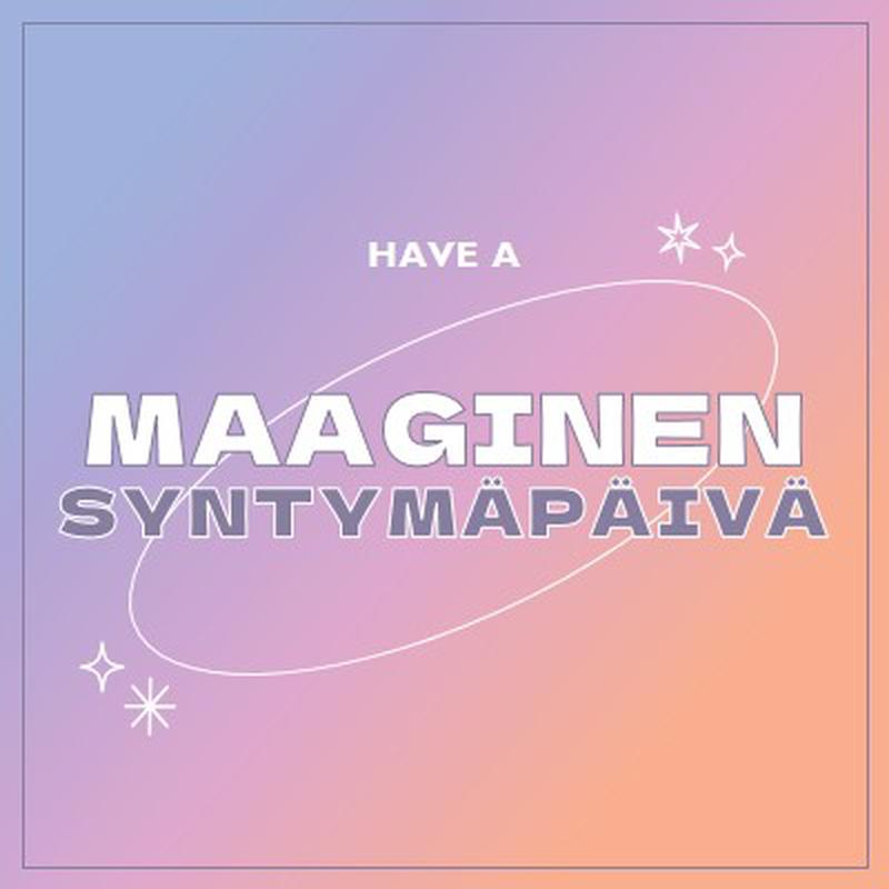 Maaginen syntymäpäivä purple magical,modern,gradient