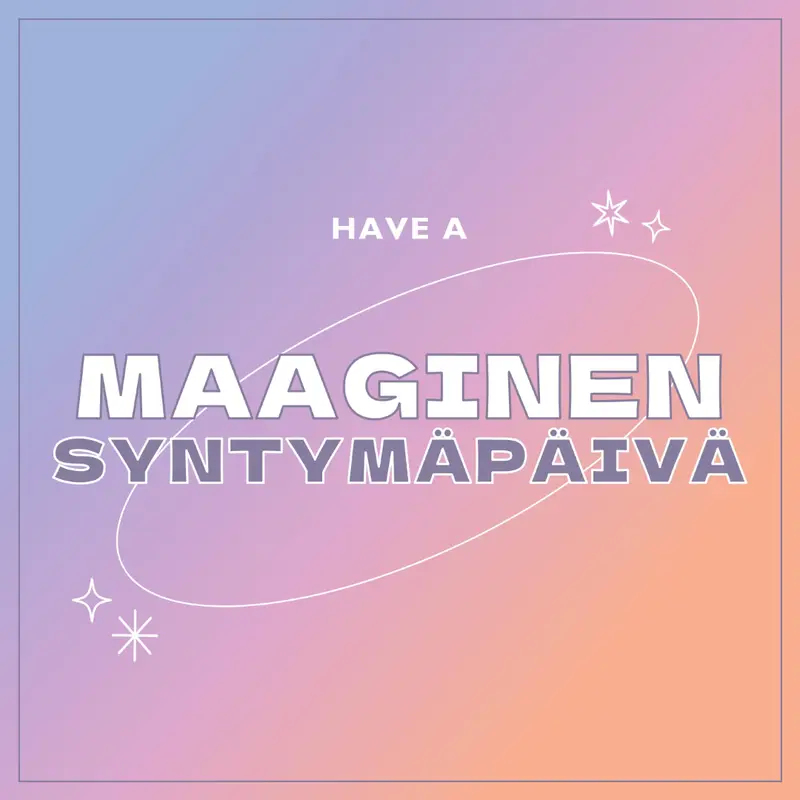 Maaginen syntymäpäivä purple magical,modern,gradient