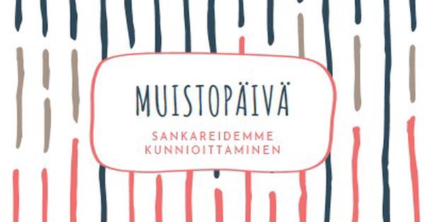 Sankareidemme kunnioittaminen white whimsical-line