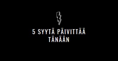 Viisi syytä päivittää black modern-bold